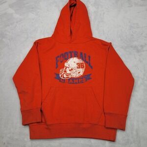 The Childrens Place Hoodie Boys Medium Orange Cotton Pullover Sweater Youth Kids